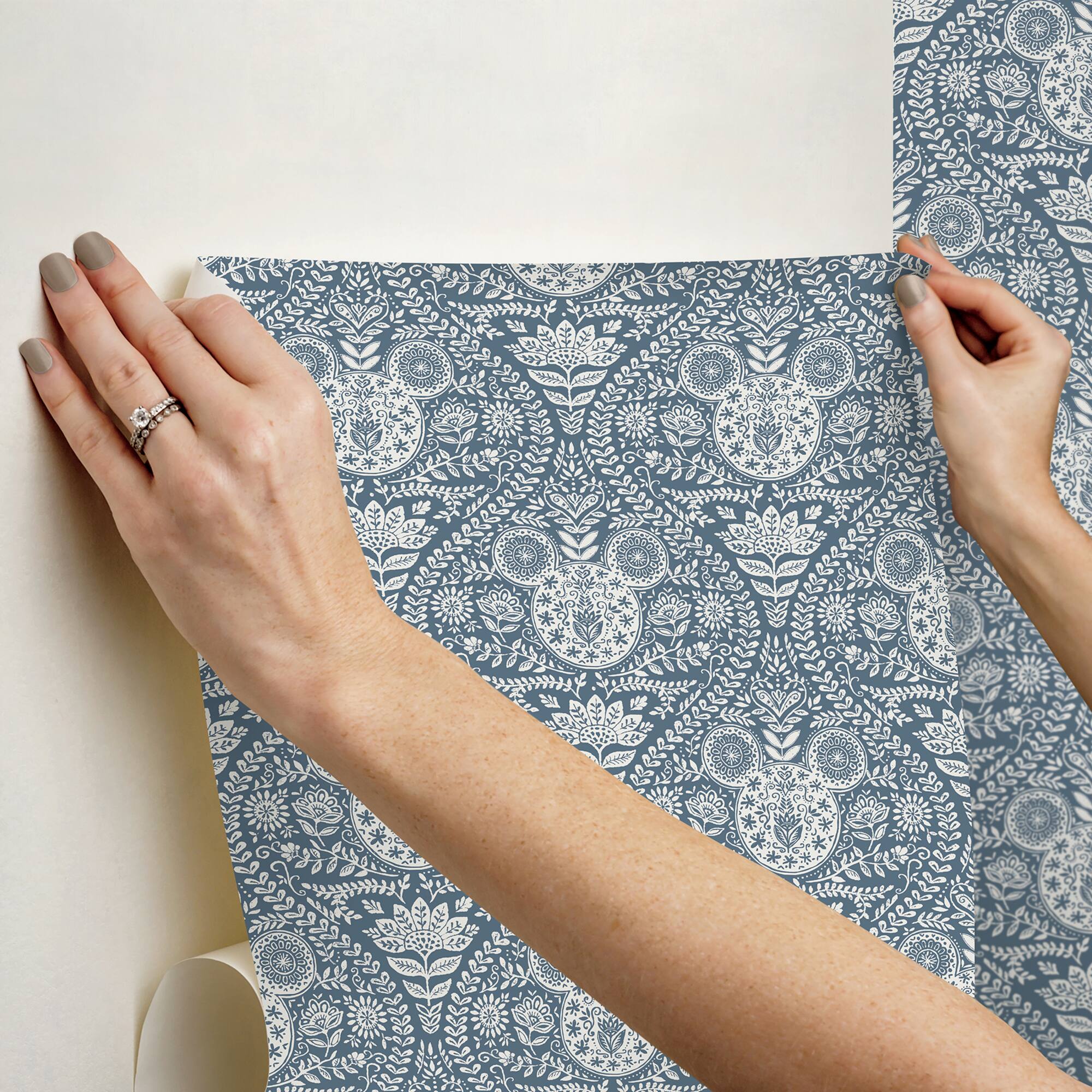 RoomMates Disney Mickey Mouse Block Print Peel & Stick Wallpaper